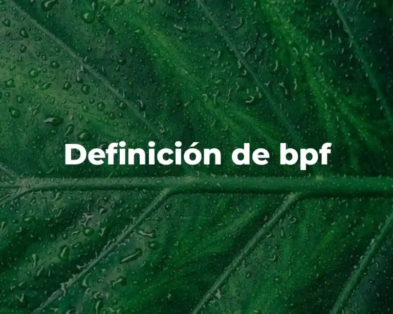 Definición de bpf