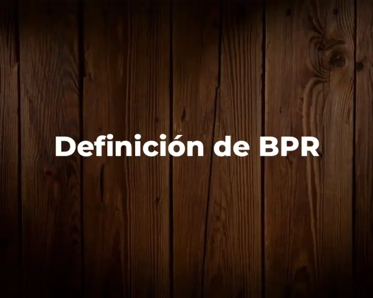 Definición de BPR