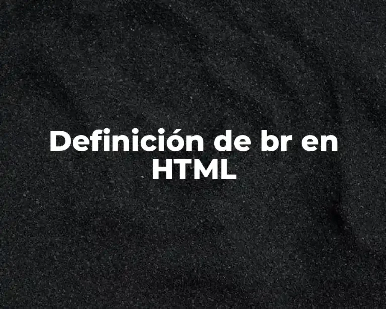 Definición de br en HTML