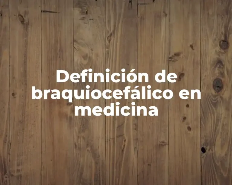 Definición de braquiocefálico en medicina
