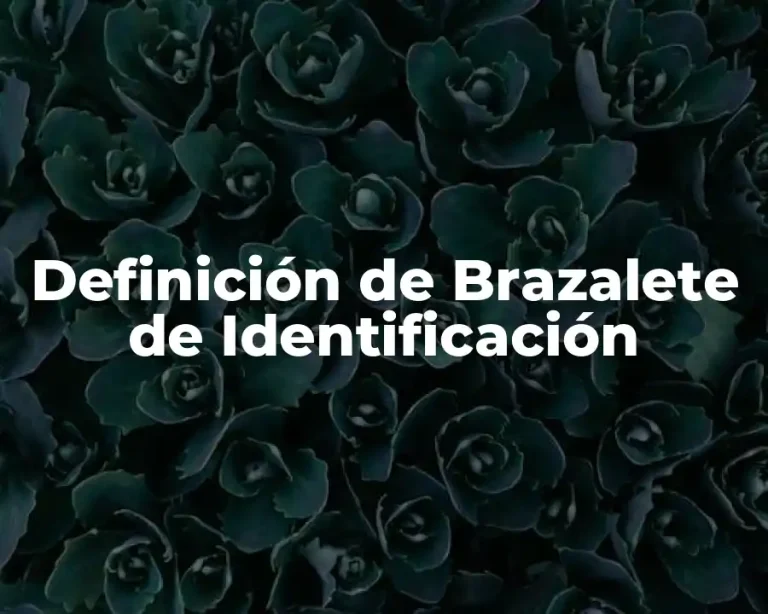 Definición de Brazalete de Identificación