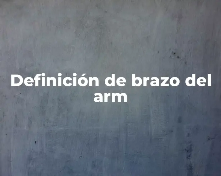 Definición de brazo del arm
