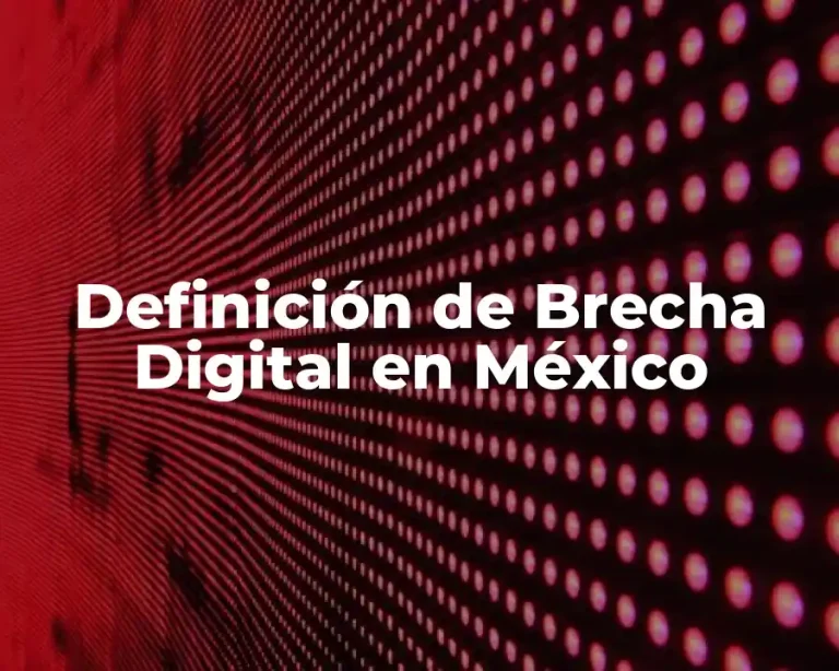 Definición de Brecha Digital en México