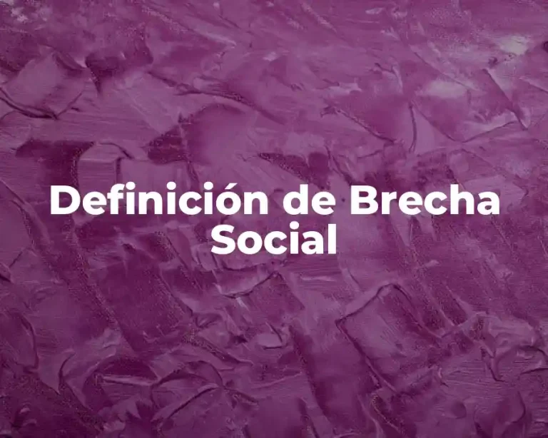 Definición de Brecha Social