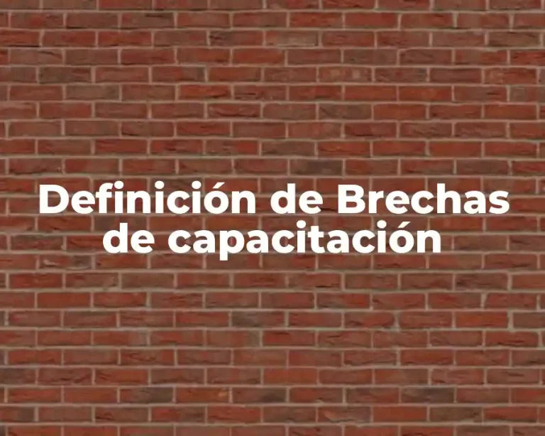 Definición de Brechas de capacitación
