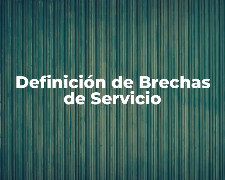 Definición de Brechas de Servicio