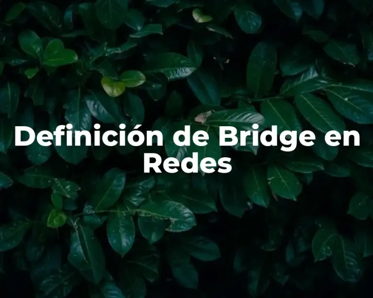 Definición de Bridge en Redes