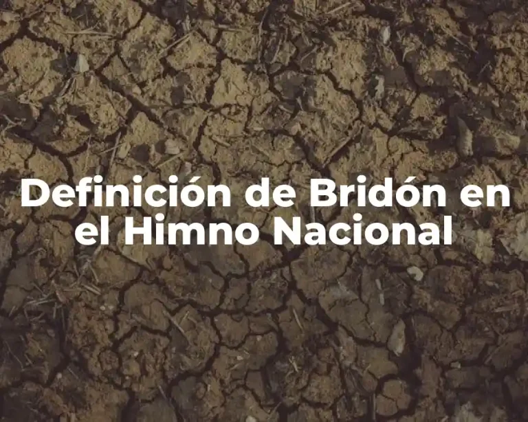 Definición de Bridón en el Himno Nacional