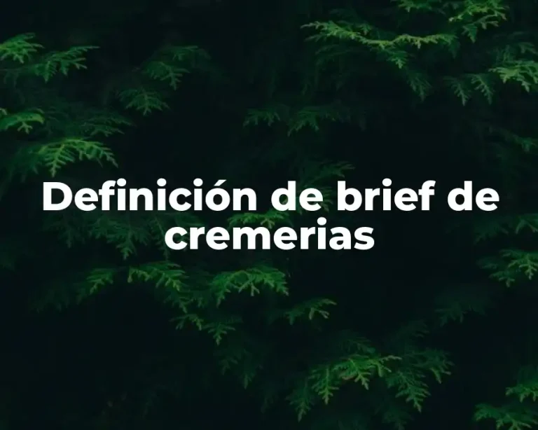 Definición de brief de cremerias