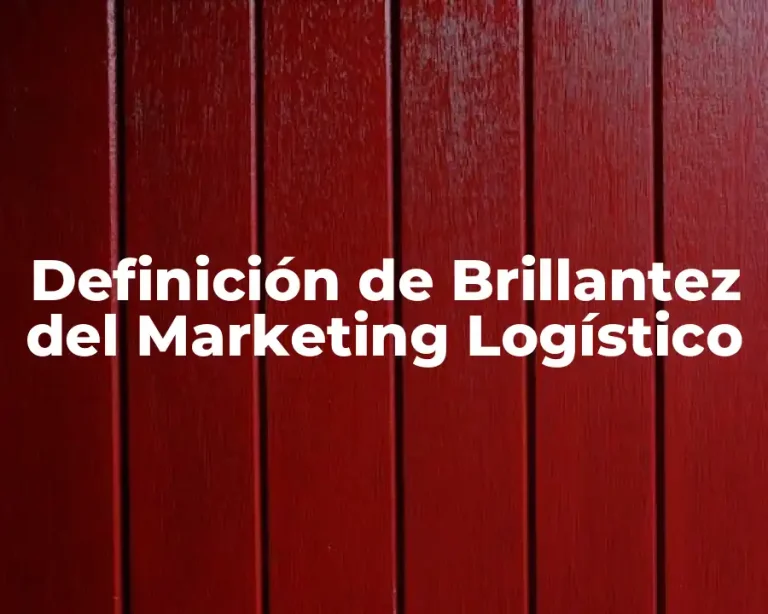 Definición de Brillantez del Marketing Logístico