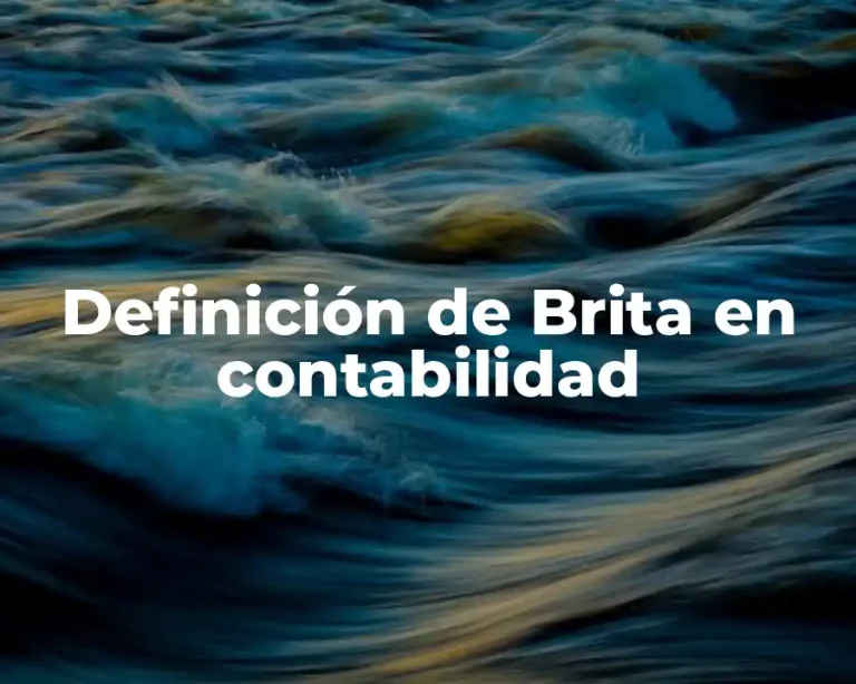 Definición de Brita en contabilidad
