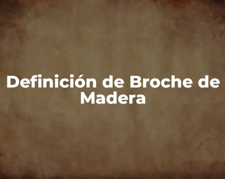 Definición de Broche de Madera
