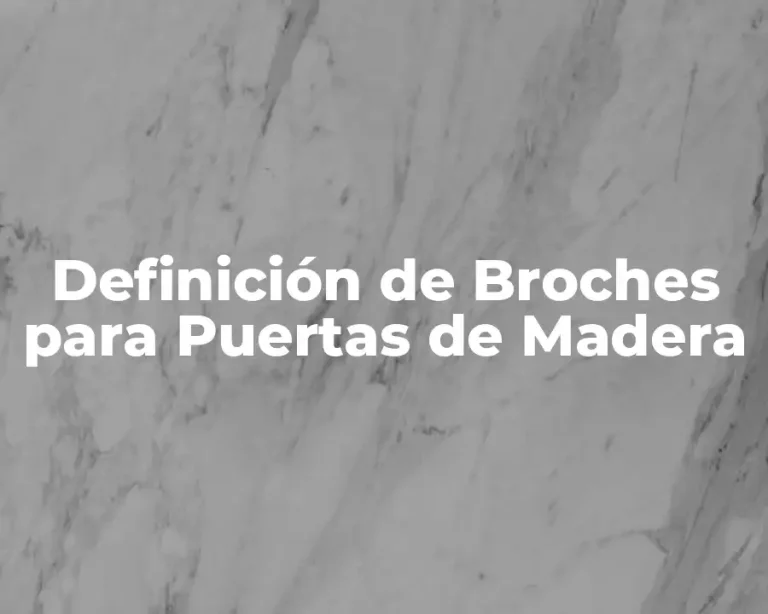 Definición de Broches para Puertas de Madera