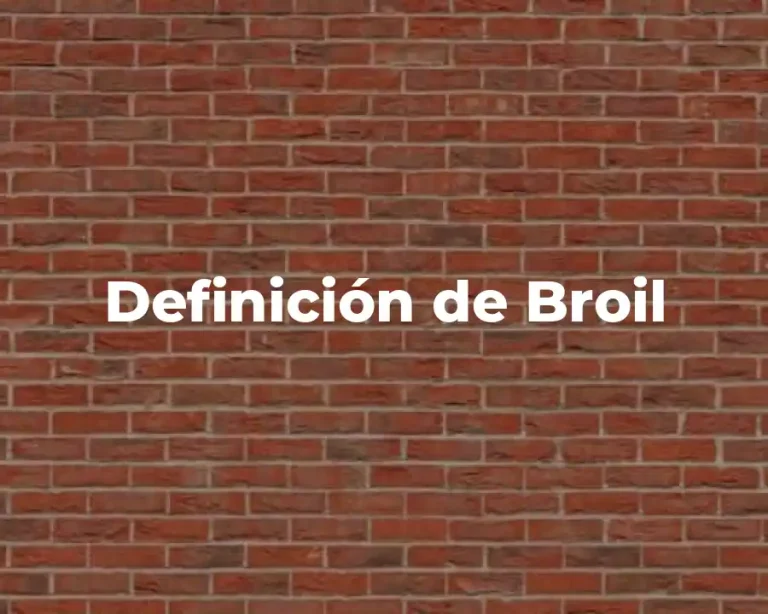 Definición de Broil
