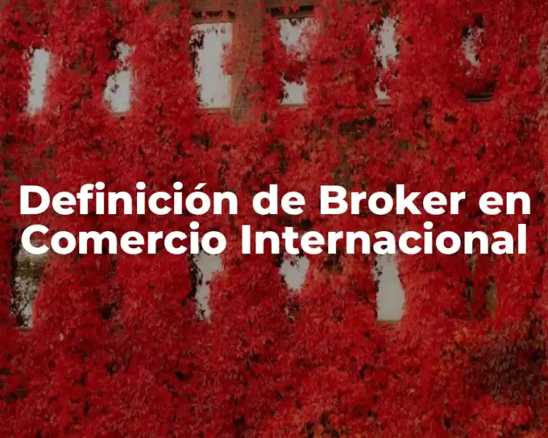 Definición de Broker en Comercio Internacional