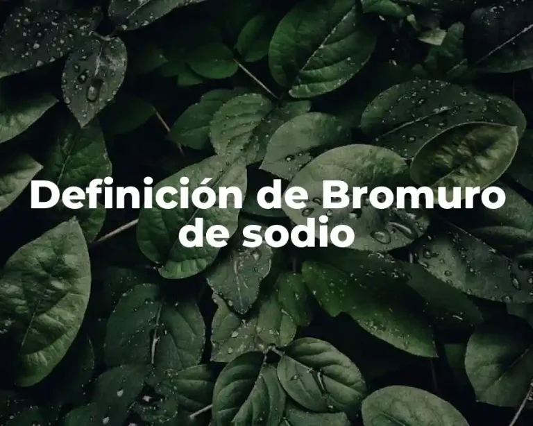Definición de Bromuro de sodio