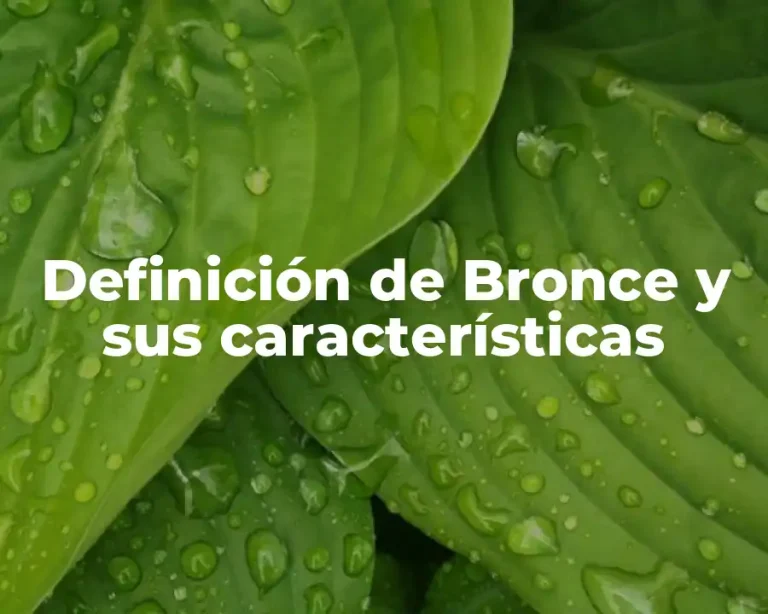 Definición de Bronce y sus características