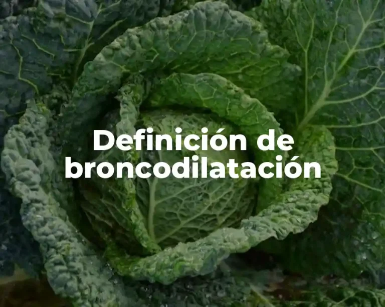 Definición de broncodilatación