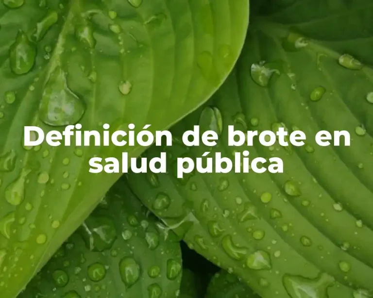 Definición de brote en salud pública