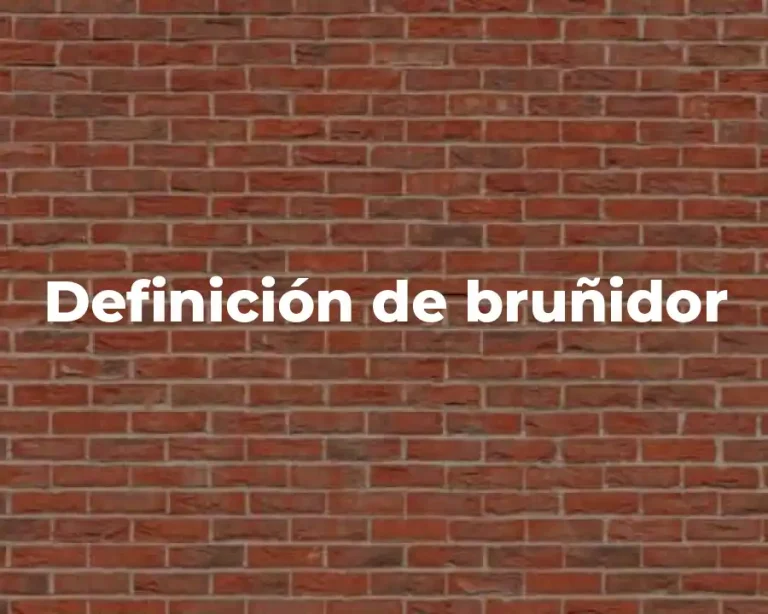 Definición de bruñidor
