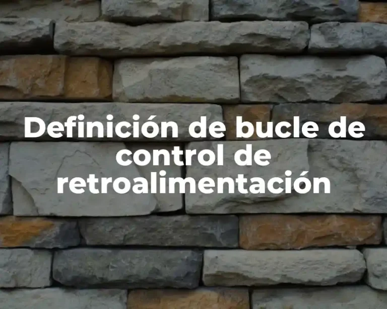 Definición de bucle de control de retroalimentación