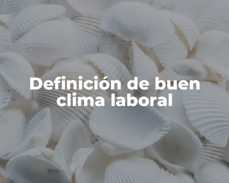 Definición de buen clima laboral