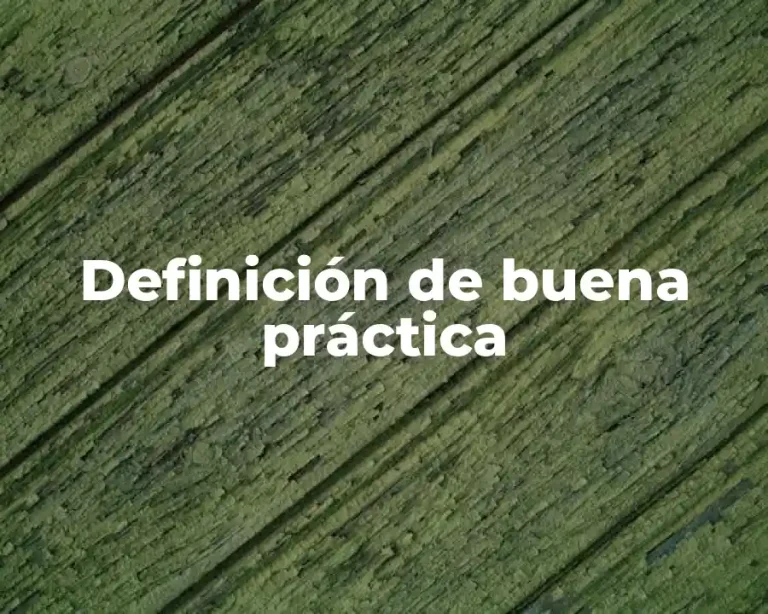 Definición de buena práctica