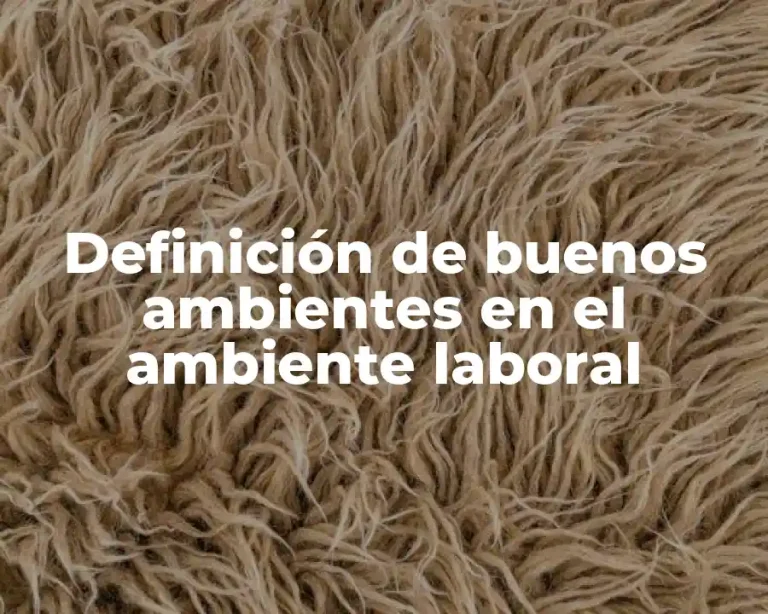 Definición de buenos ambientes en el ambiente laboral