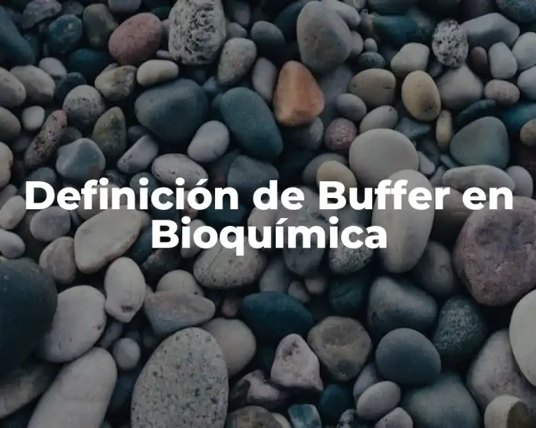 Definición de Buffer en Bioquímica