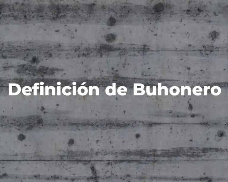 Definición de Buhonero