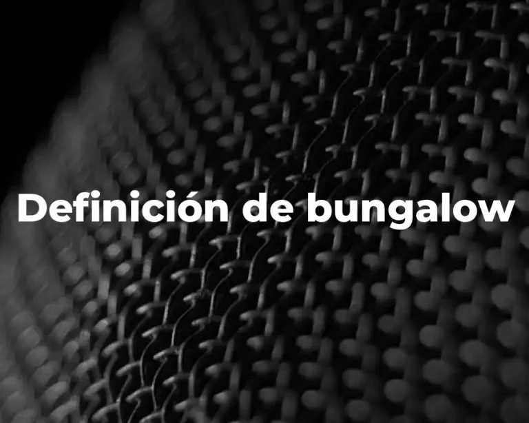 Definición de bungalow