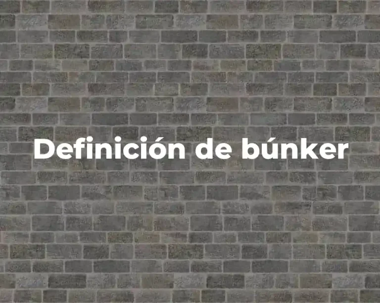 Definición de búnker