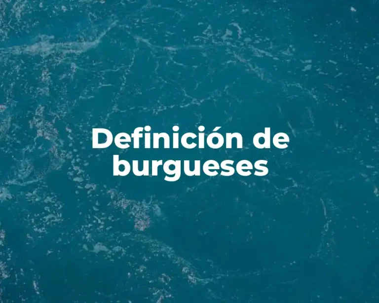 Definición de burgueses