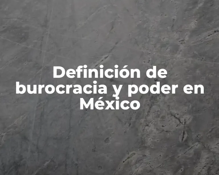 Definición de burocracia y poder en México