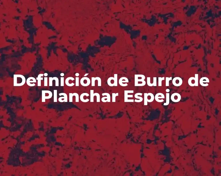 Definición de Burro de Planchar Espejo