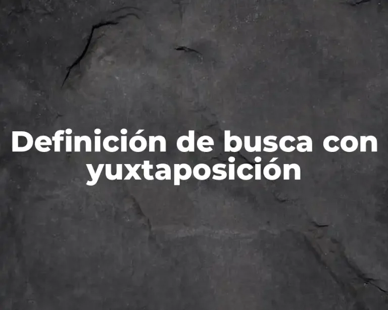 Definición de busca con yuxtaposición
