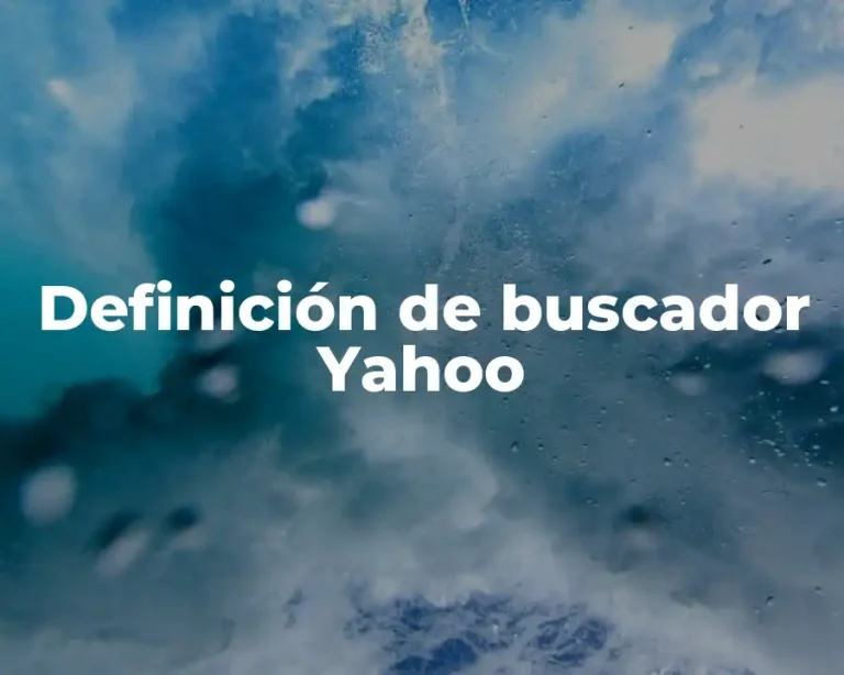 Definición de buscador Yahoo