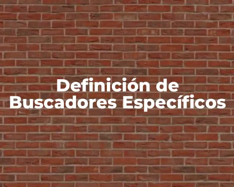 Definición de Buscadores Específicos