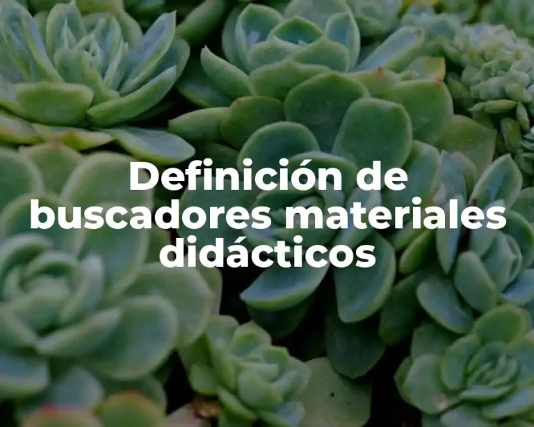 Definición de buscadores materiales didácticos