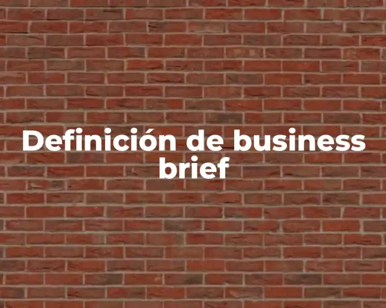 Definición de business brief
