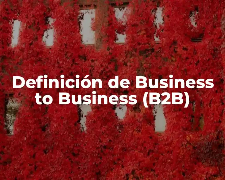 Definición de Business to Business (B2B)