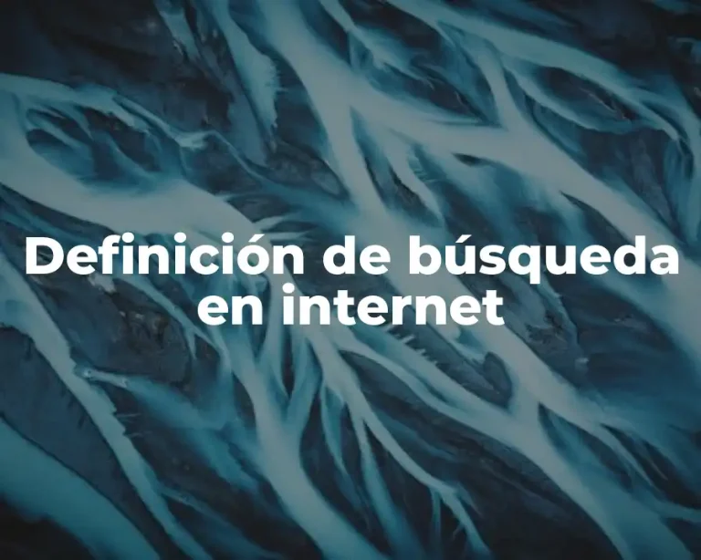 Definición de búsqueda en internet