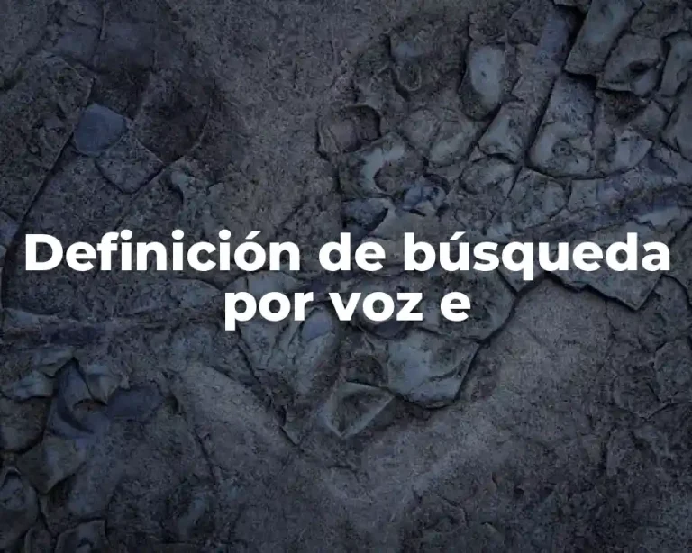 Definición de búsqueda por voz e