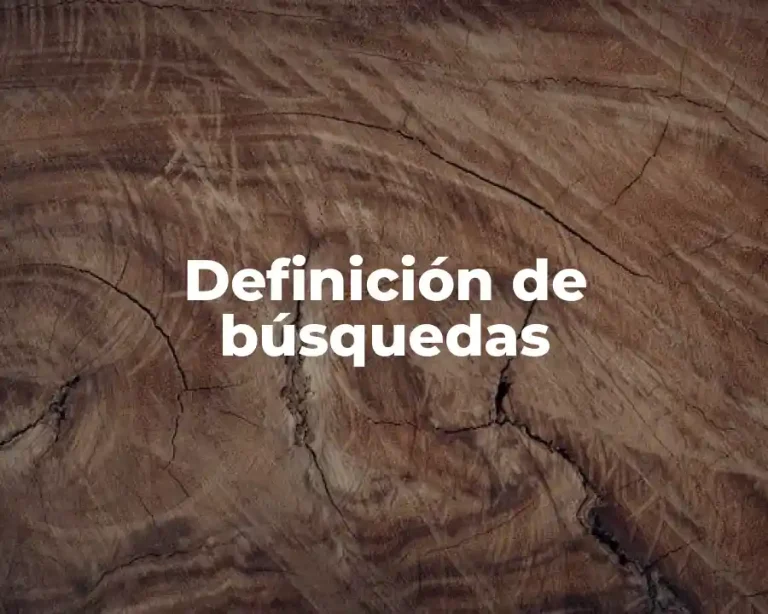 Definición de búsquedas