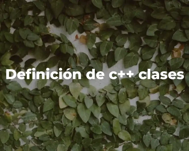 Definición de c++ clases