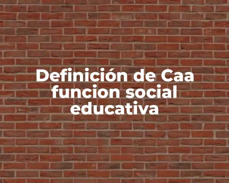 Definición de Caa funcion social educativa