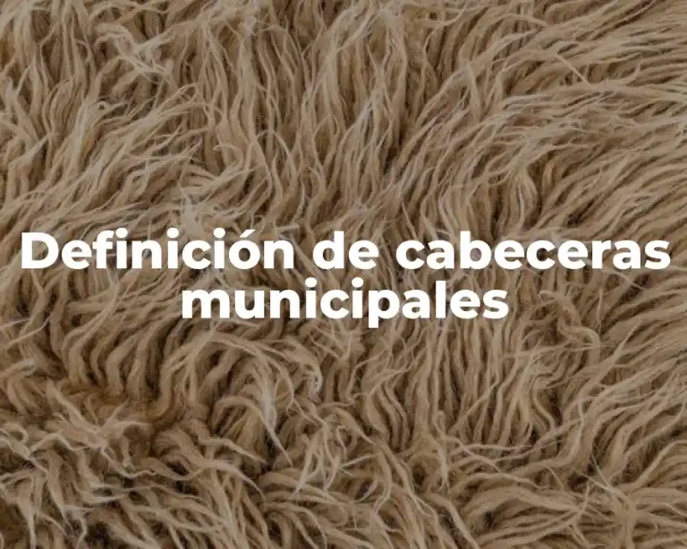 Definición de cabeceras municipales