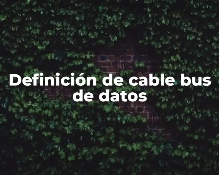 Definición de cable bus de datos