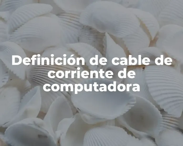 Definición de cable de corriente de computadora