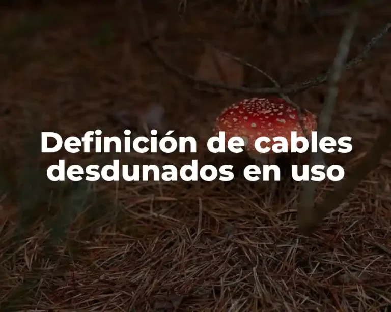 Definición de cables desdunados en uso